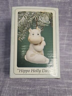 Precious Moments Hippo Holly Days Ornament